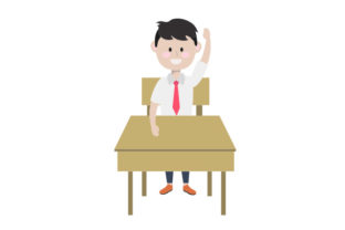 Kid Raising Hand: School Amp Crafts Asset