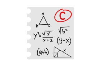 Math Test with a C: Crafts for School Amp Branding