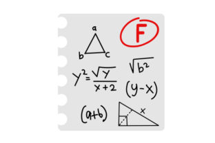 Math Test with an F: A Bold Craft for School Amp Projects